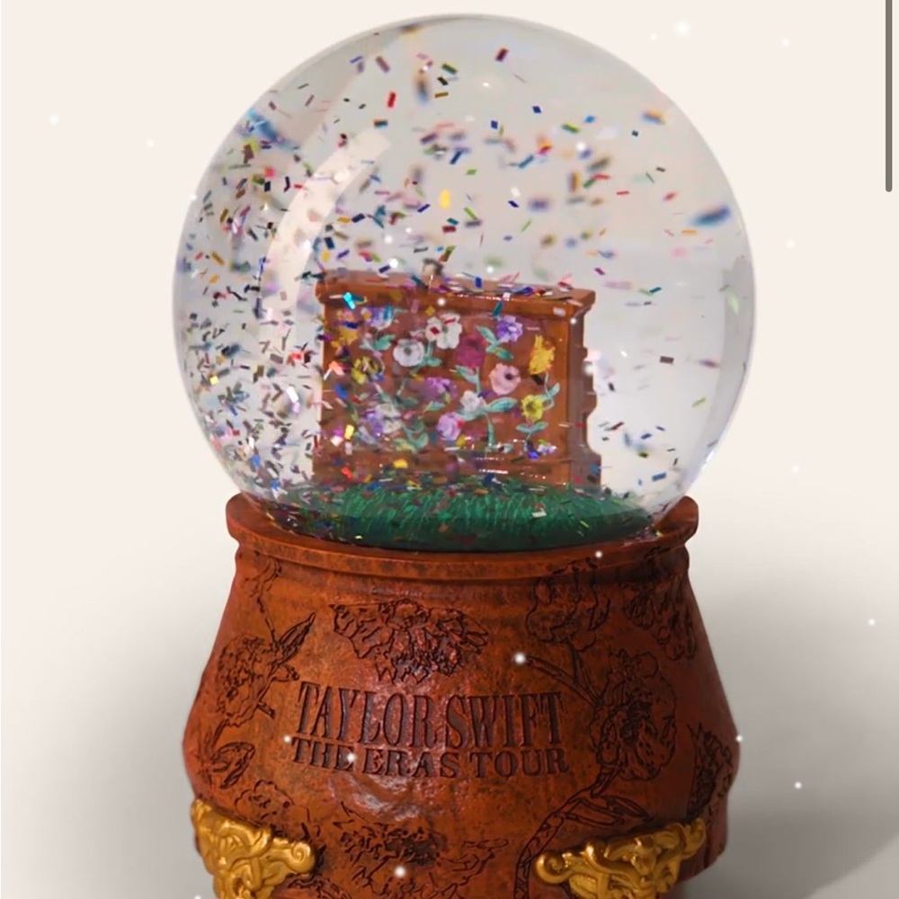Taylor Swift The Eras Tour Musical Snow Globe with Floral Design